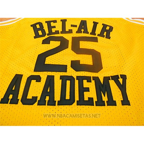 Camiseta Pelicula Bel-Air Academy Banks NO 25 Amarillo